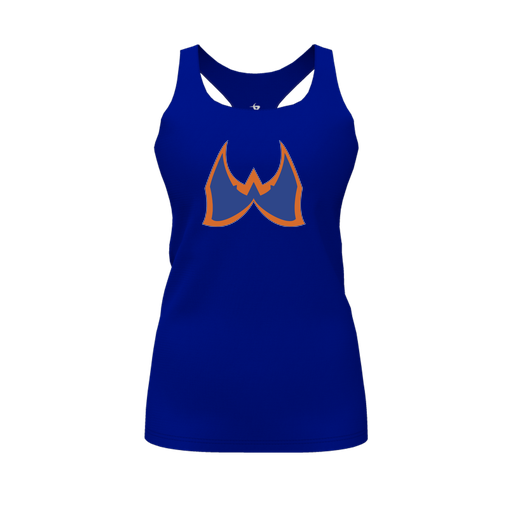 [FT0TRBRY-FYS-LOGO1] Decker Racerback Tank Top (Female Youth S, Royal, Logo 1)