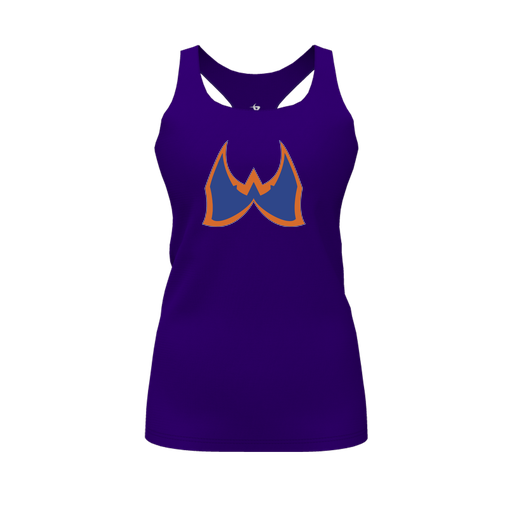 [FT0TRBPP-FYS-LOGO1] Decker Racerback Tank Top (Female Youth S, Purple, Logo 1)
