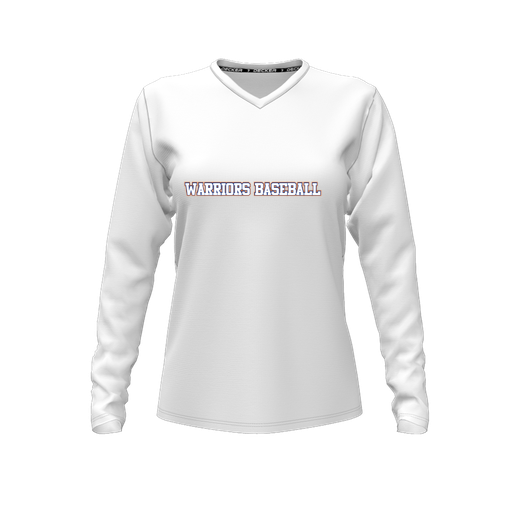 [FTLVCFWH-FYXS-LOGO2] Decker Comfort T-Shirt (Female Youth XS, White, V Neck, Logo 2, Long Sleeve)