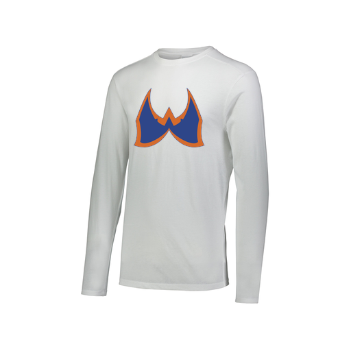 [FTLCUBWH-AXS-LOGO1] Decker Men's Tri-Blend T-Shirt - Long Sleeve (Adult XS, White, Logo 1)