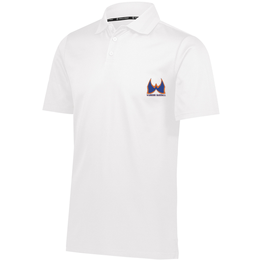 [222568.005.S-LOGO3] Men's Prism Polo (Adult S, White, Logo 3)