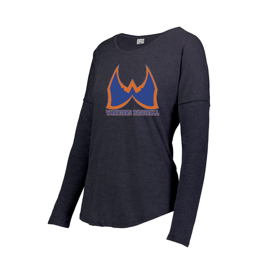 [FTLCUBNV-FAS-LOGO3] Decker Women's Tri-Blend T-Shirt - Long Sleeve (Female Adult S, Navy, Logo 3)