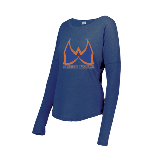 [FTLCUBRY-FAS-LOGO3] Decker Women's Tri-Blend T-Shirt - Long Sleeve (Female Adult S, Royal, Logo 3)