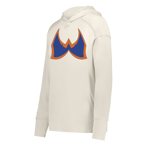 [222798-WHT-FAXS-LOGO1] Ladies Ventura Thin Knit Hoodie (Female Adult XS, White, Logo 1)