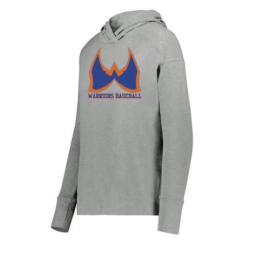[222798-SIL-FAXS-LOGO3] Ladies Ventura Thin Knit Hoodie (Female Adult XS, Silver, Logo 3)